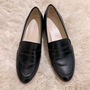 Nine West Black Leather Loafers